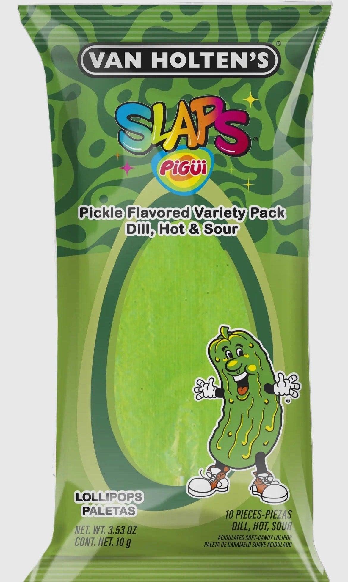 spicy pickle lollipops