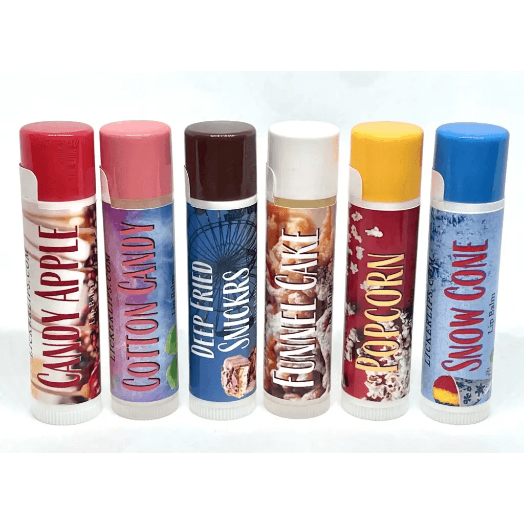 Natural nut free lip balm - Lick 'er Lips Lip BalmCarnival Lip Balm Pack