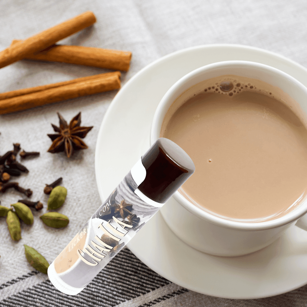 Natural nut free lip balm - Lick 'er Lips Lip BalmChai Tea Lip Balm