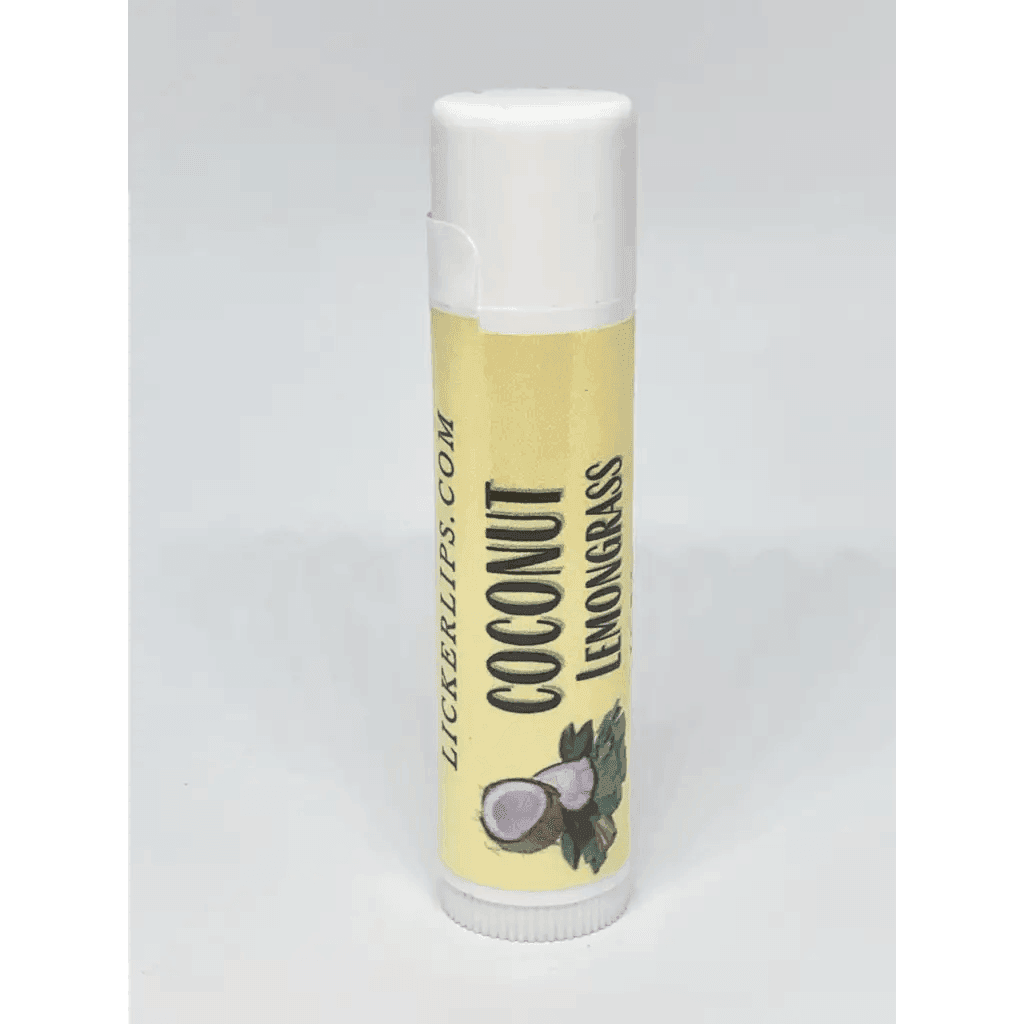 #Natural nut free lip balm# - #Lick 'er Lips Lip Balm#Coconut Lemongrass Lip Balm
