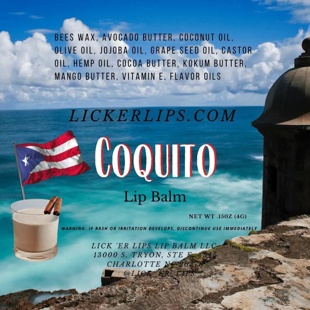 Natural nut free lip balm - Lick 'er Lips Lip BalmCoquito Lip Balm - All - Natural, Coconut Vanilla and Cinnamon Hydration for Dry Lips