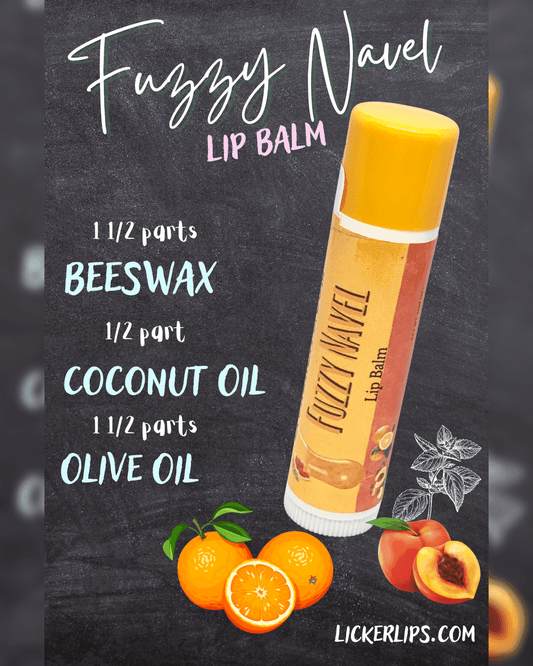 #Natural nut free lip balm# - #Lick 'er Lips Lip Balm#Fuzzy Navel