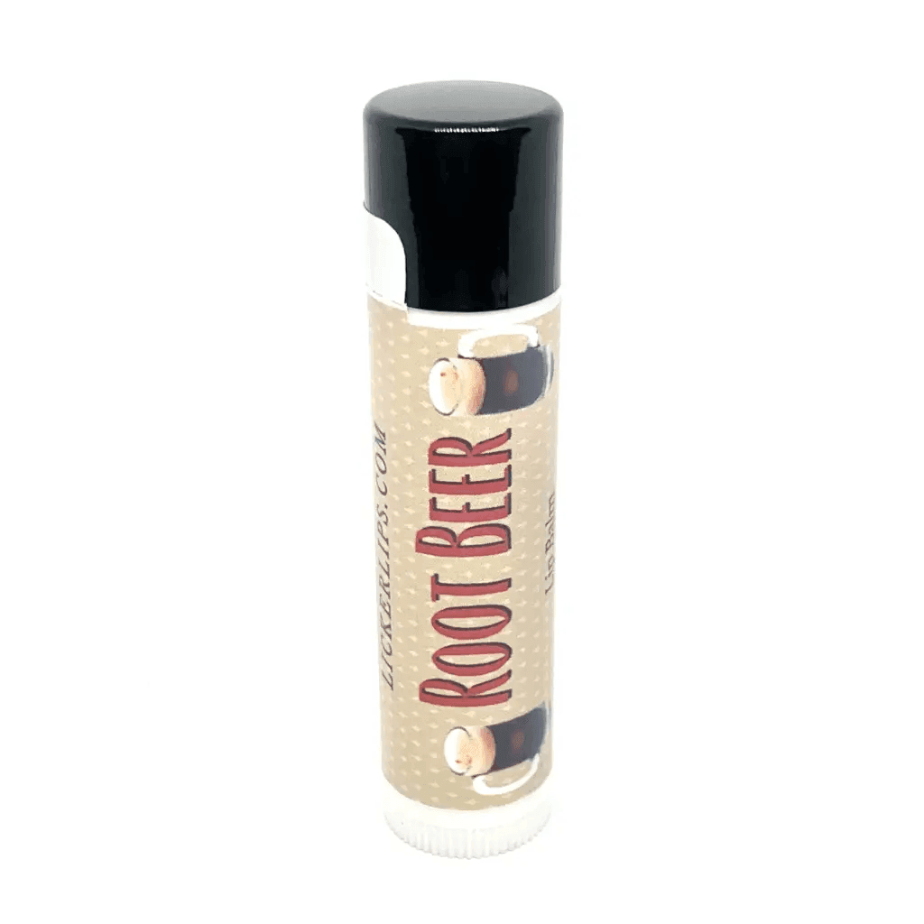 Natural nut free lip balm - Lick 'er Lips Lip BalmRoot Beer Lip Balm