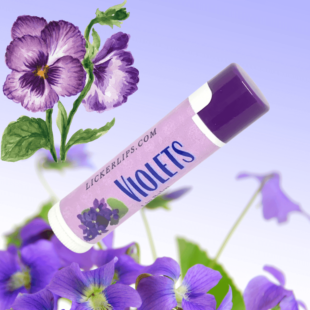 Natural nut free lip balm - Lick 'er Lips Lip BalmViolets Lip Balm - Hydrating & Natural Lip Care