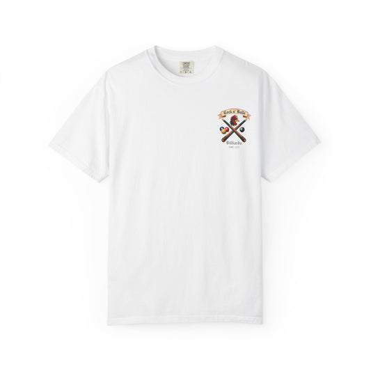 Cock n' Balls Billiards T-Shirt | Unisex Retro Garment-Dyed Tee for Pool Lovers, Game Night Apparel