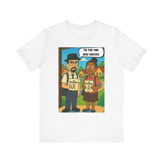 HeisenWitness T-Shirt – Funny Breaking Bad Parody Tee | Satirical Jehovah’s Witness Mashup Shirt | Unisex Dark Humor Shirt