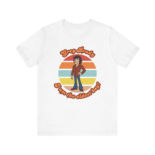 Greg Brady T-Shirt – “I Am the Eldest Boy” Retro Mashup Tee