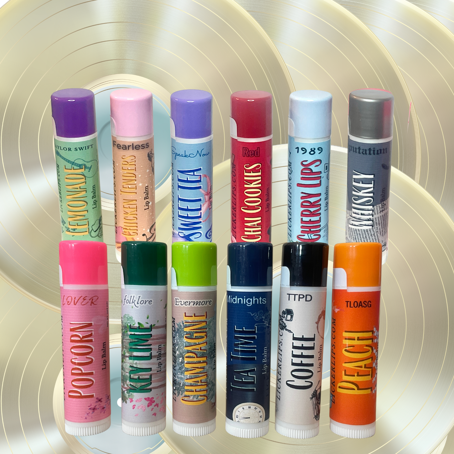 TS Eras Tour Lip Balm Set - Unique Flavors Inspired by Her Iconic Albums - Swiftie gifts