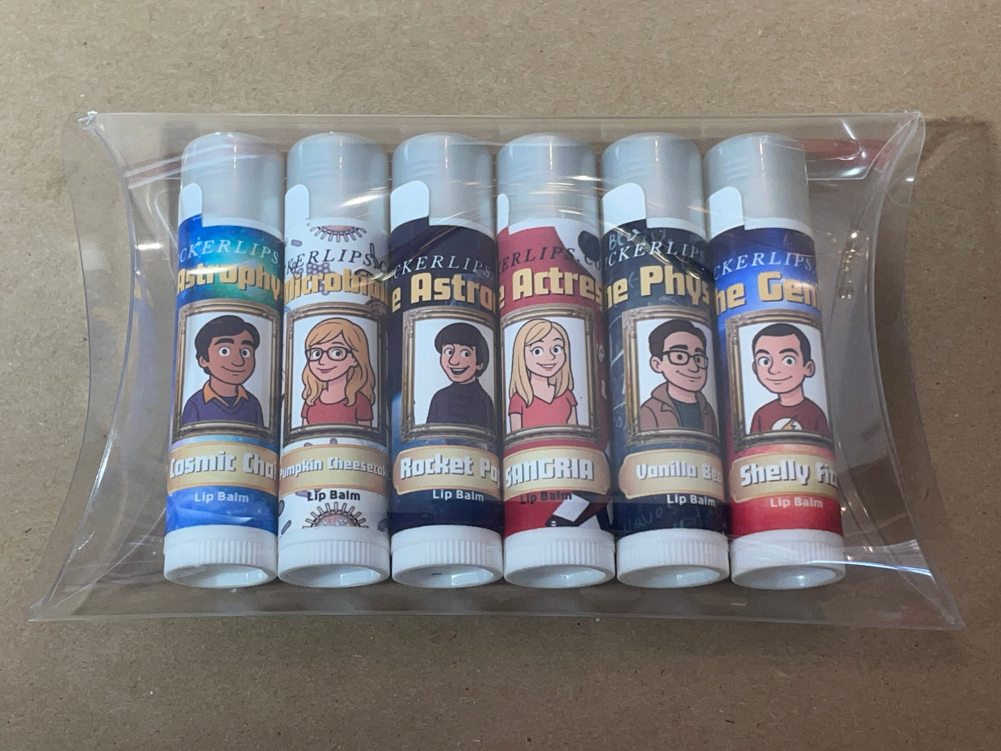 Big Bang Theory Inspired Lip Balm Set – 6 Flavor Collection