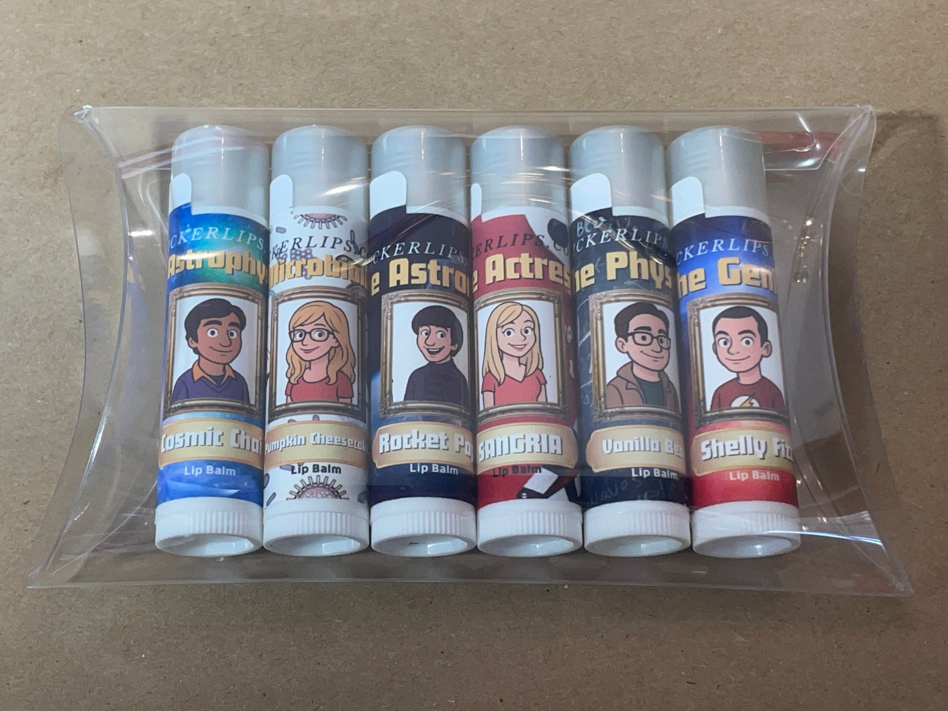 Big Bang Theory Inspired Lip Balm Set – 6 Flavor Collection