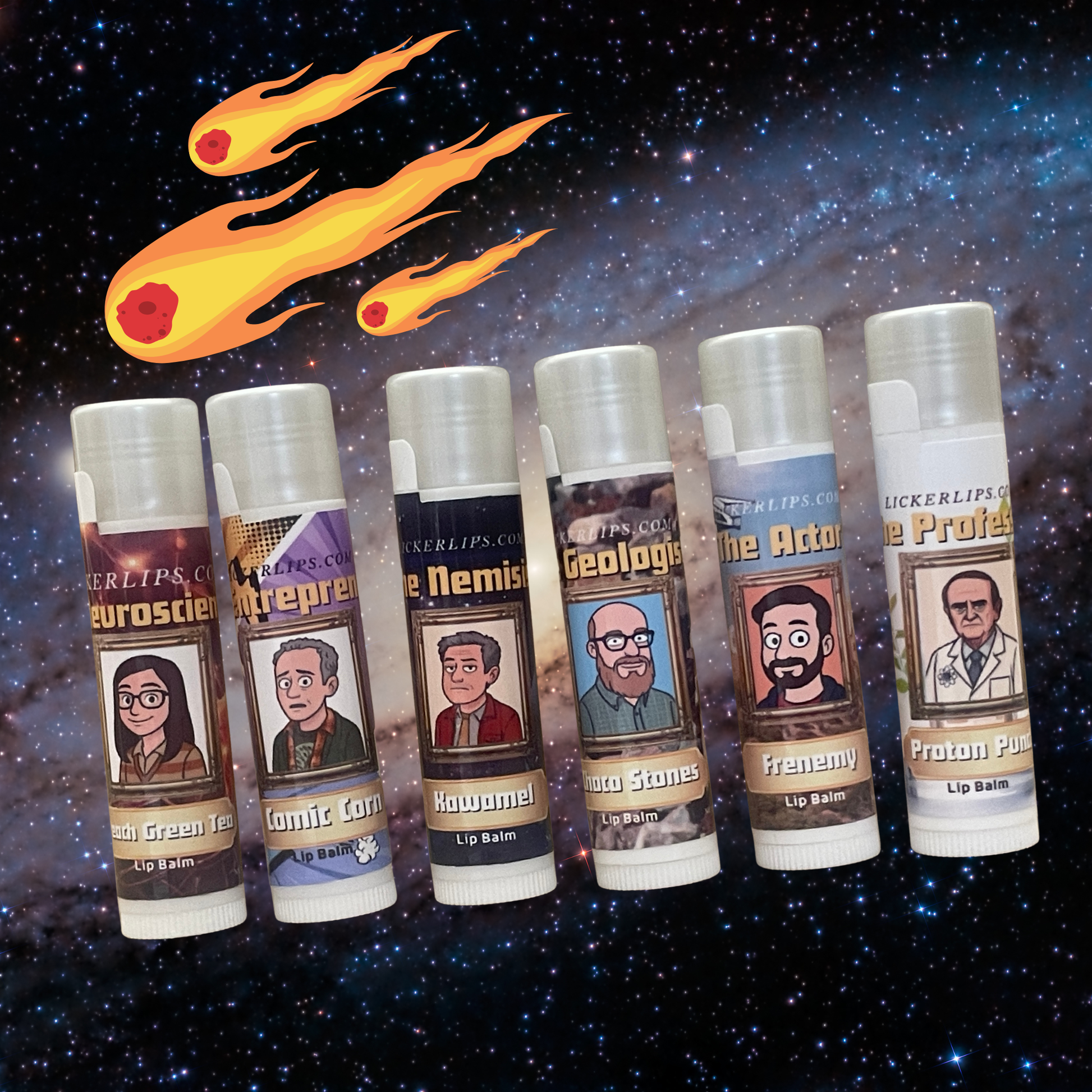 Big Bang Theory Inspired Lip Balm Set – 6 Flavor Collection