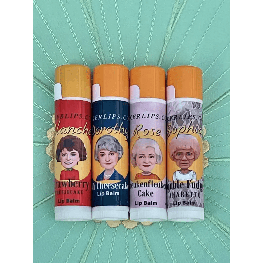 Golden Girls Lip Balm Pack - Cheesecake Flavors - 4 tubes - Lickerlips Lip Balms