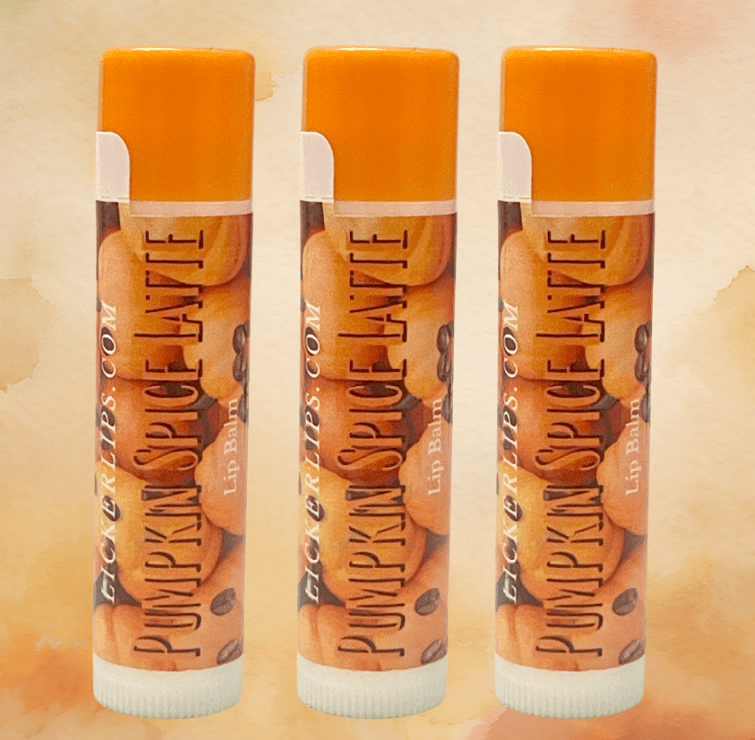 Natural nut free lip balm - Lick 'er Lips Lip BalmPSL Lip Balm pack - Pumpkin Spice Latte Lip Care - 3 Tubes