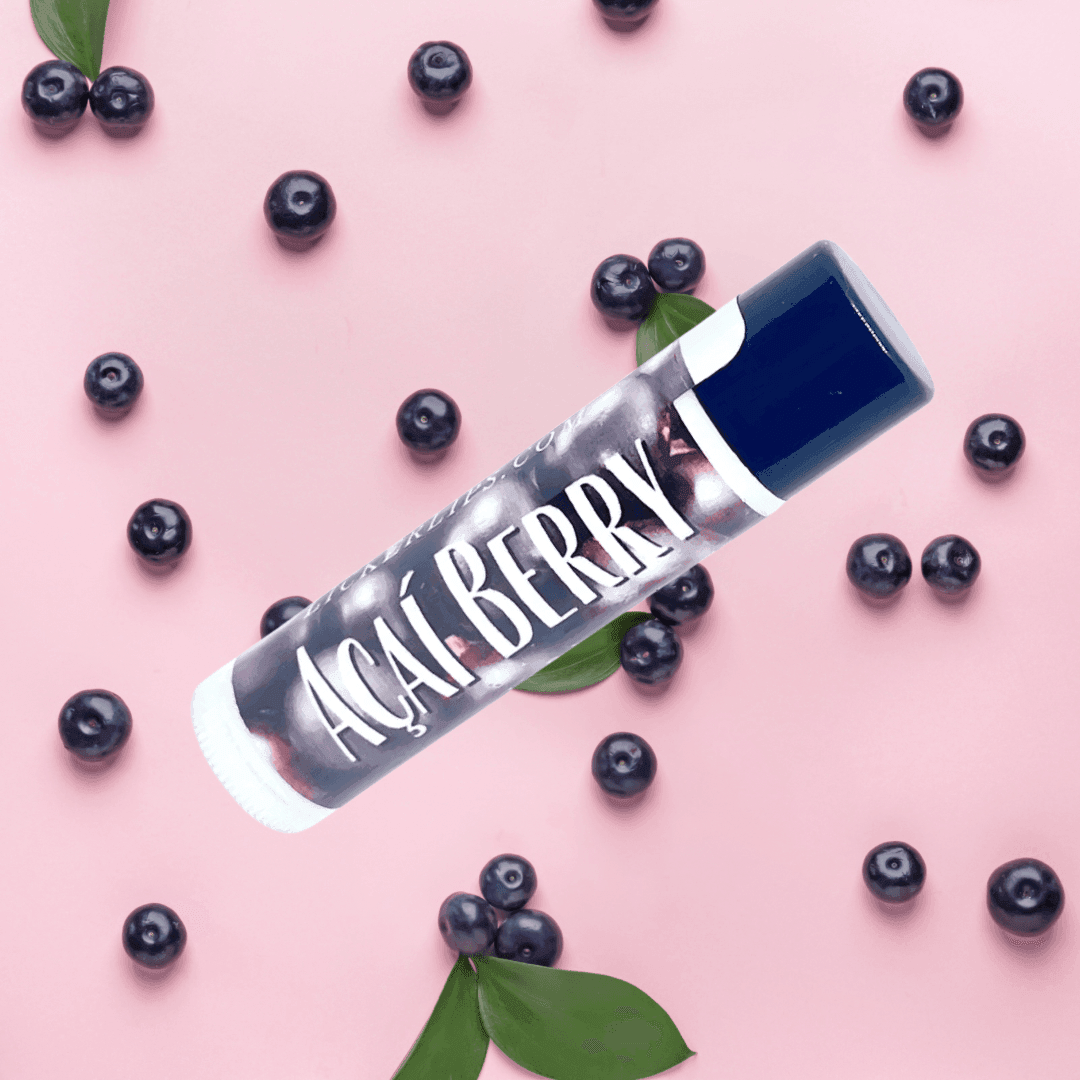 Natural nut free lip balm - Lick 'er Lips Lip BalmAcai Berry Lip Balm