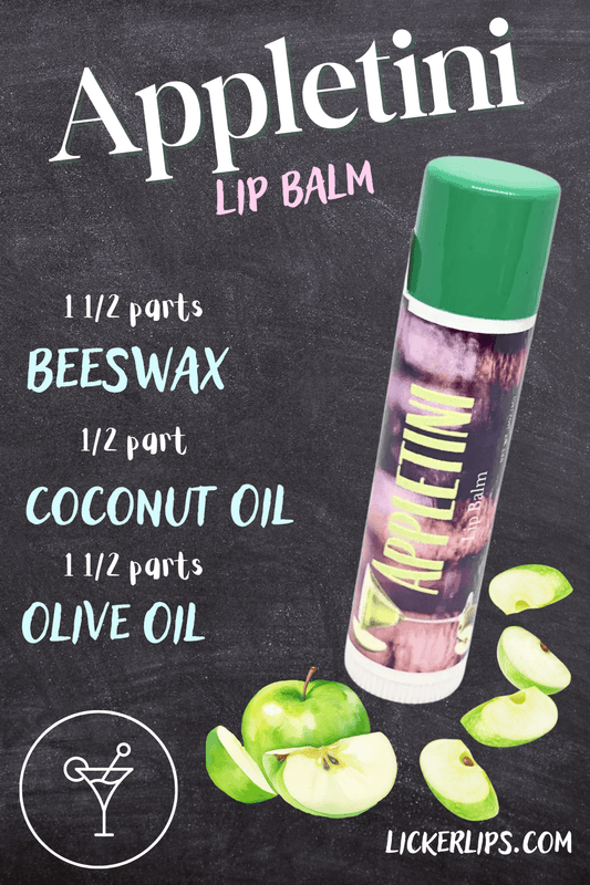 #Natural nut free lip balm# - #Lick 'er Lips Lip Balm#Appletini Lip Balm