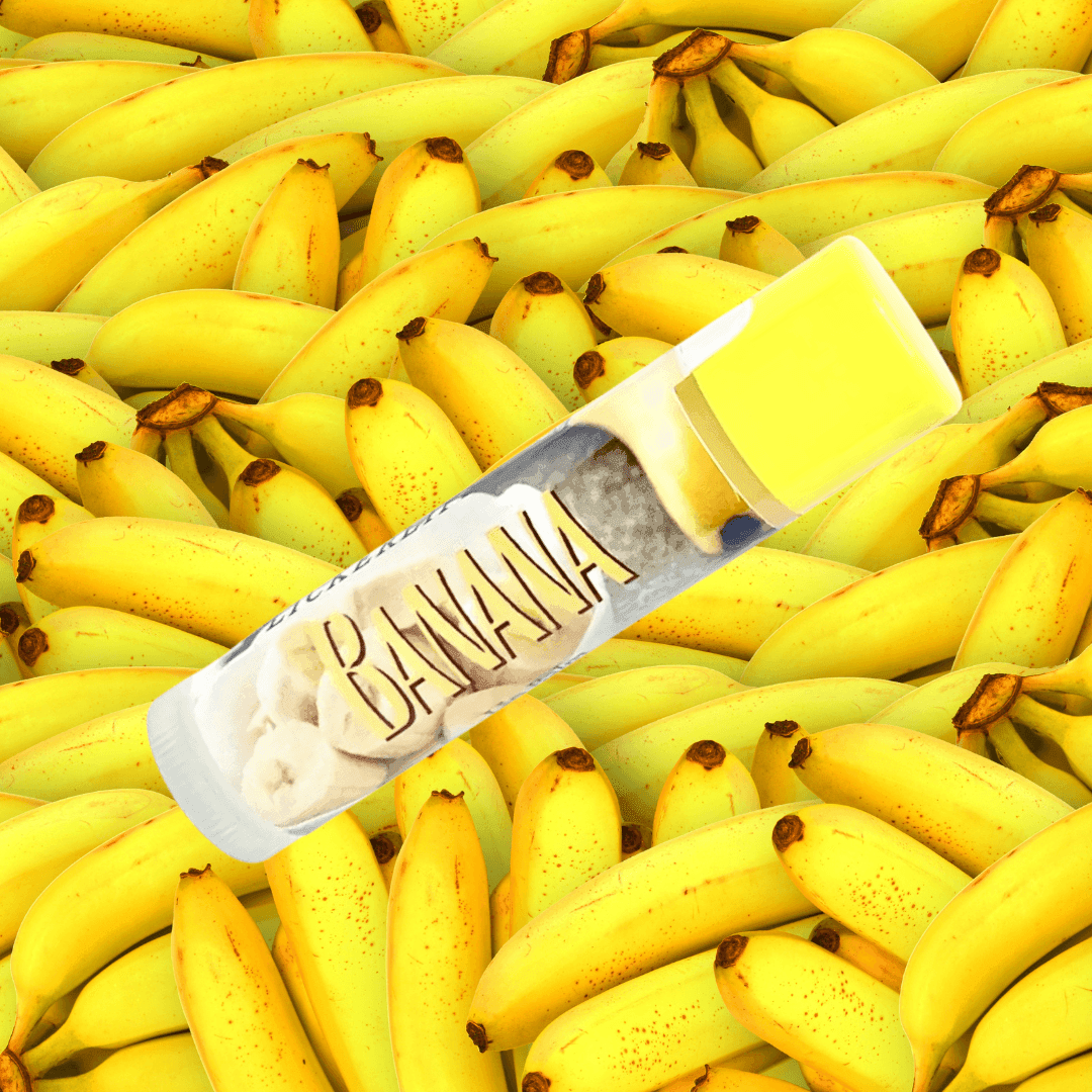 Natural nut free lip balm - Lick 'er Lips Lip BalmBanana Lip Balm - All Natural Handmade Lip Care