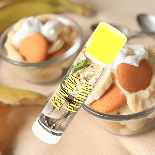 #Natural nut free lip balm# - #Lick 'er Lips Lip Balm#Banana Pudding Lip Balm