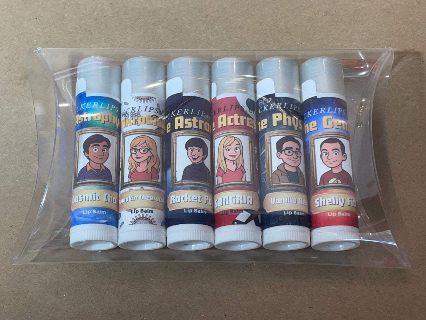 Big Bang Theory Inspired Lip Balm Set – 6 Flavor Collection