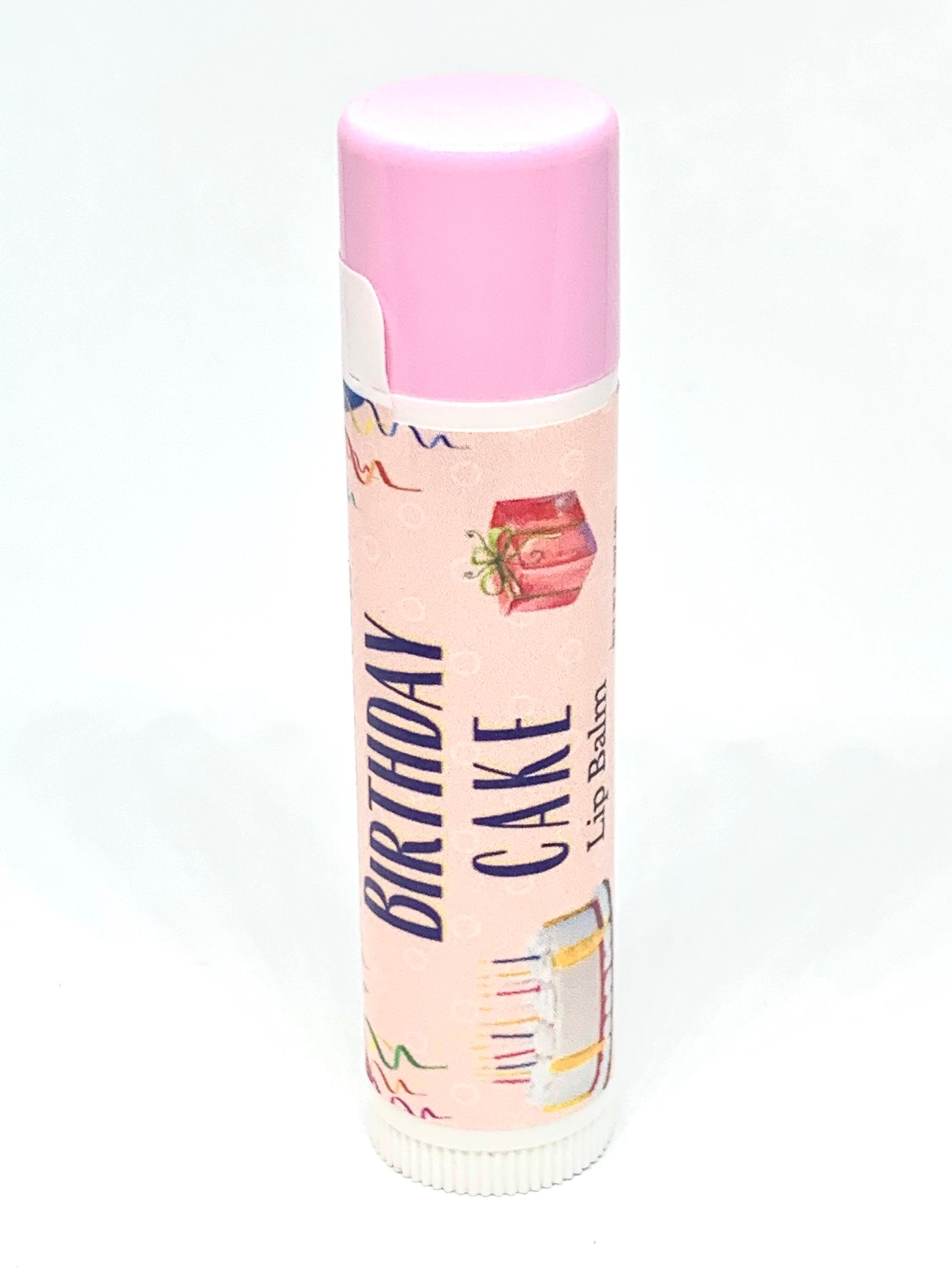 Natural nut free lip balm - Lick 'er Lips Lip BalmBirthday Cake Lip Balm - Naturally Sweetened Lip Care