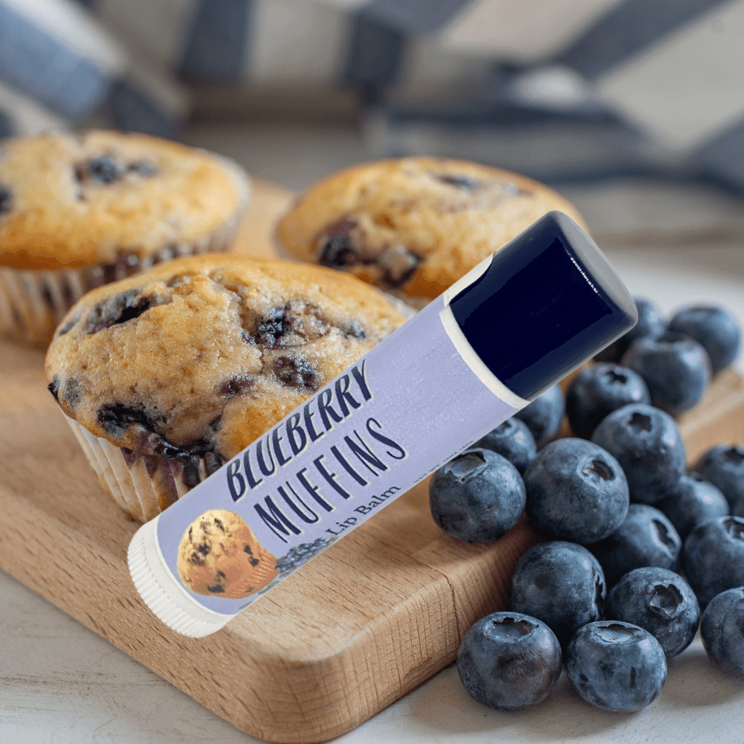 #Natural nut free lip balm# - #Lick 'er Lips Lip Balm#Blueberry Muffins Lip Balm