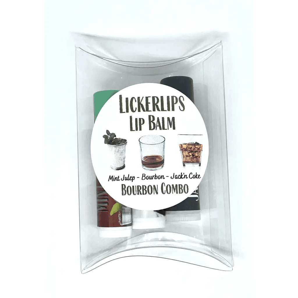Natural nut free lip balm - Lick 'er Lips Lip BalmBourbon Lip Balm Pack - Handmade Lip Care
