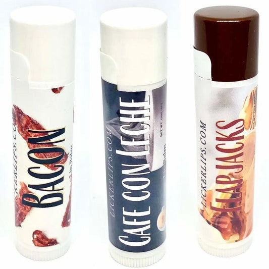 #Natural nut free lip balm# - #Lick 'er Lips Lip Balm#Breakfast Flavors Lip Balm Pack