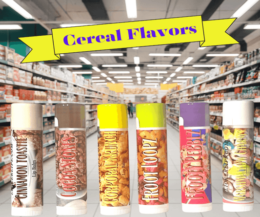 Natural nut free lip balm - Lick 'er Lips Lip BalmCereal Flavors Lip Balm Pack - 6 Tubes