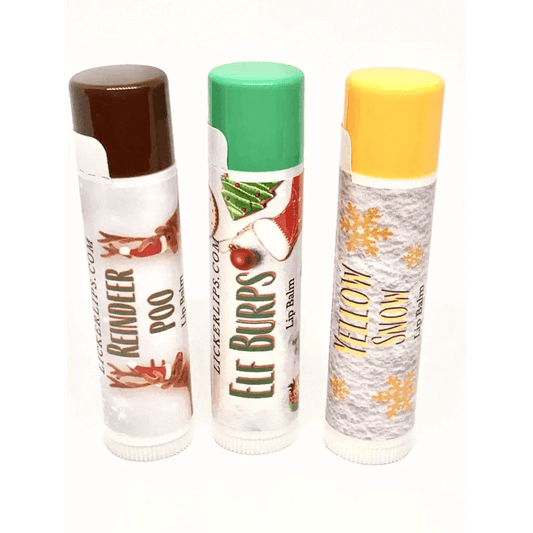 #Natural nut free lip balm# - #Lick 'er Lips Lip Balm#Christmas GAG Lip Balm Pack