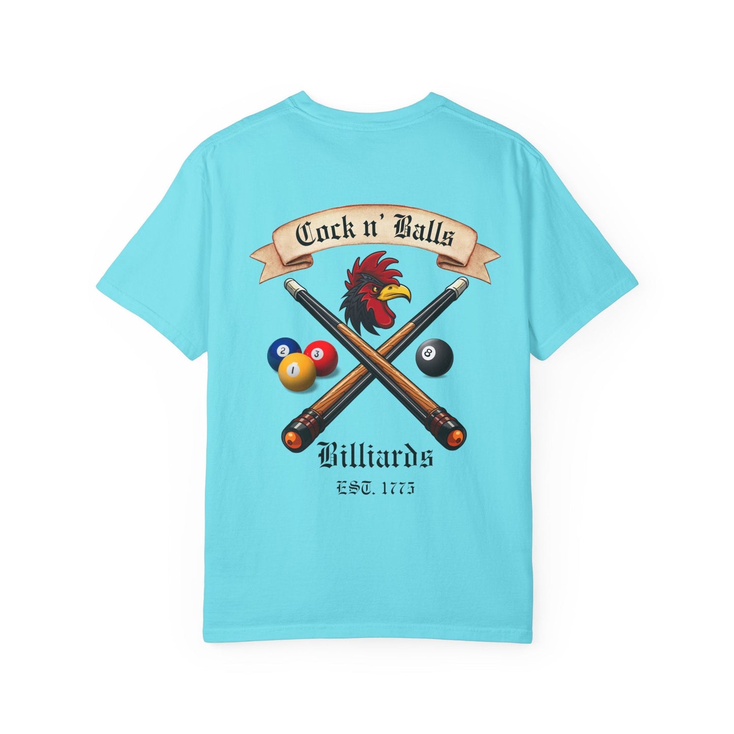 Natural nut free lip balm - Lick 'er Lips Lip BalmCock n' Balls Billiards T-Shirt | Unisex Retro Garment - Dyed Tee for Pool Lovers, Game Night Apparel