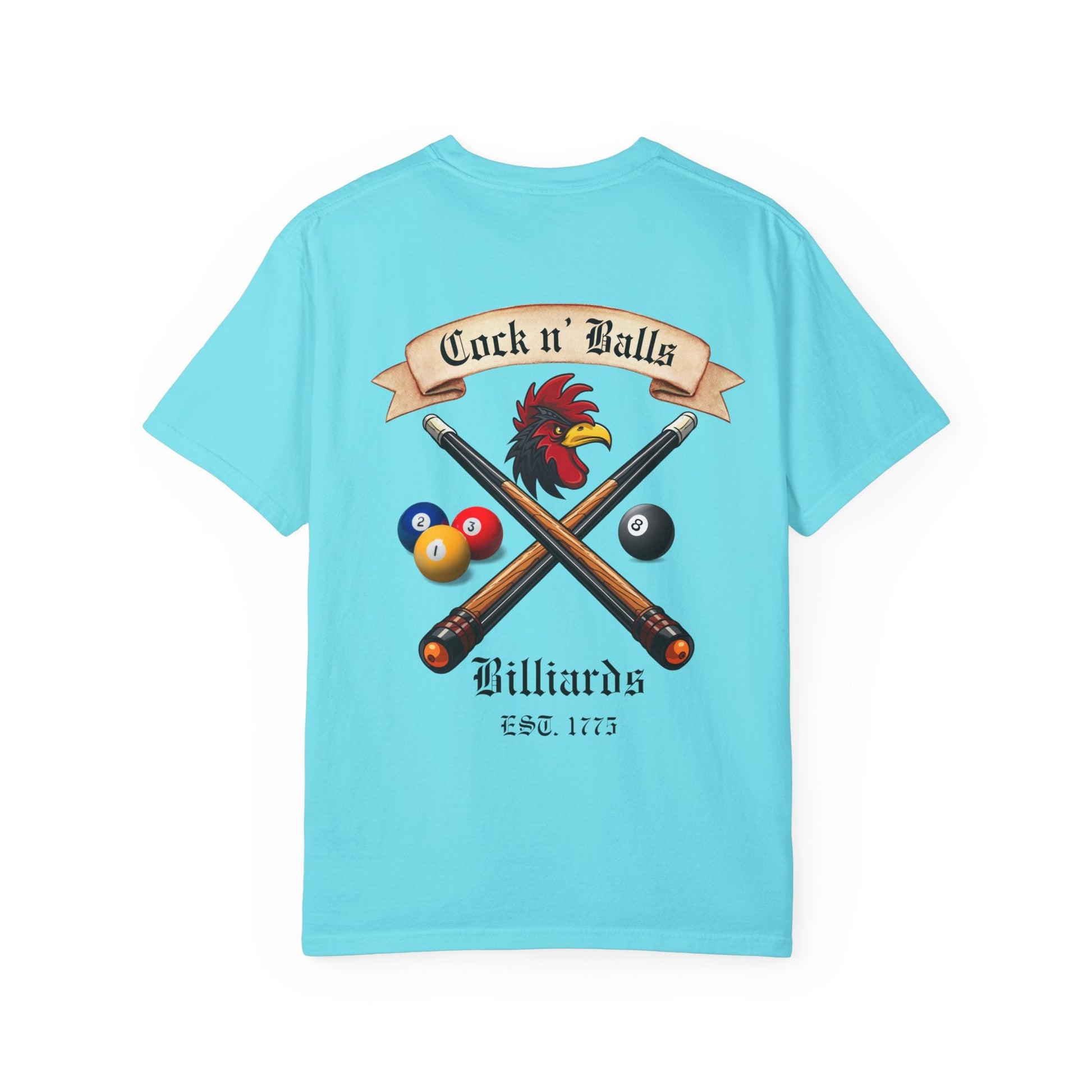 Natural nut free lip balm - Lick 'er Lips Lip BalmCock n' Balls Billiards T-Shirt | Unisex Retro Garment - Dyed Tee for Pool Lovers, Game Night Apparel