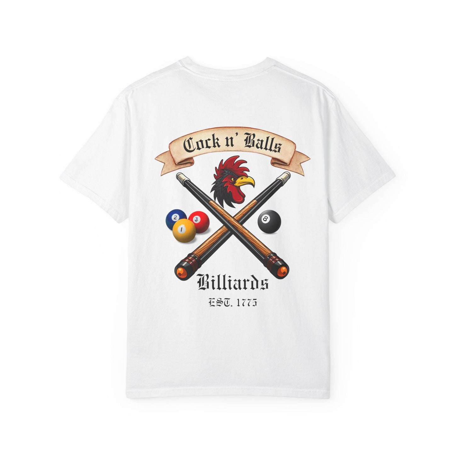 Natural nut free lip balm - Lick 'er Lips Lip BalmCock n' Balls Billiards T-Shirt | Unisex Retro Garment - Dyed Tee for Pool Lovers, Game Night Apparel