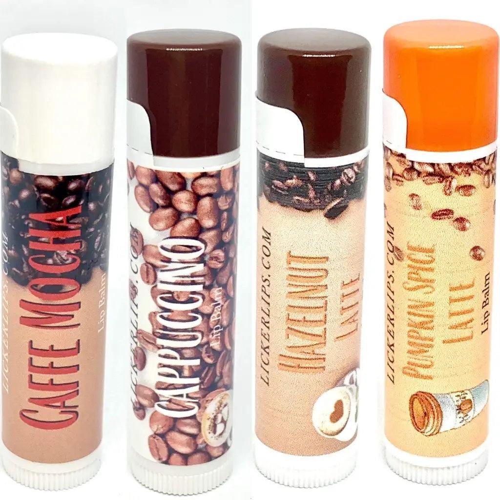 #Natural nut free lip balm# - #Lick 'er Lips Lip Balm#Coffee Shop Flavor Lip Balm Pack