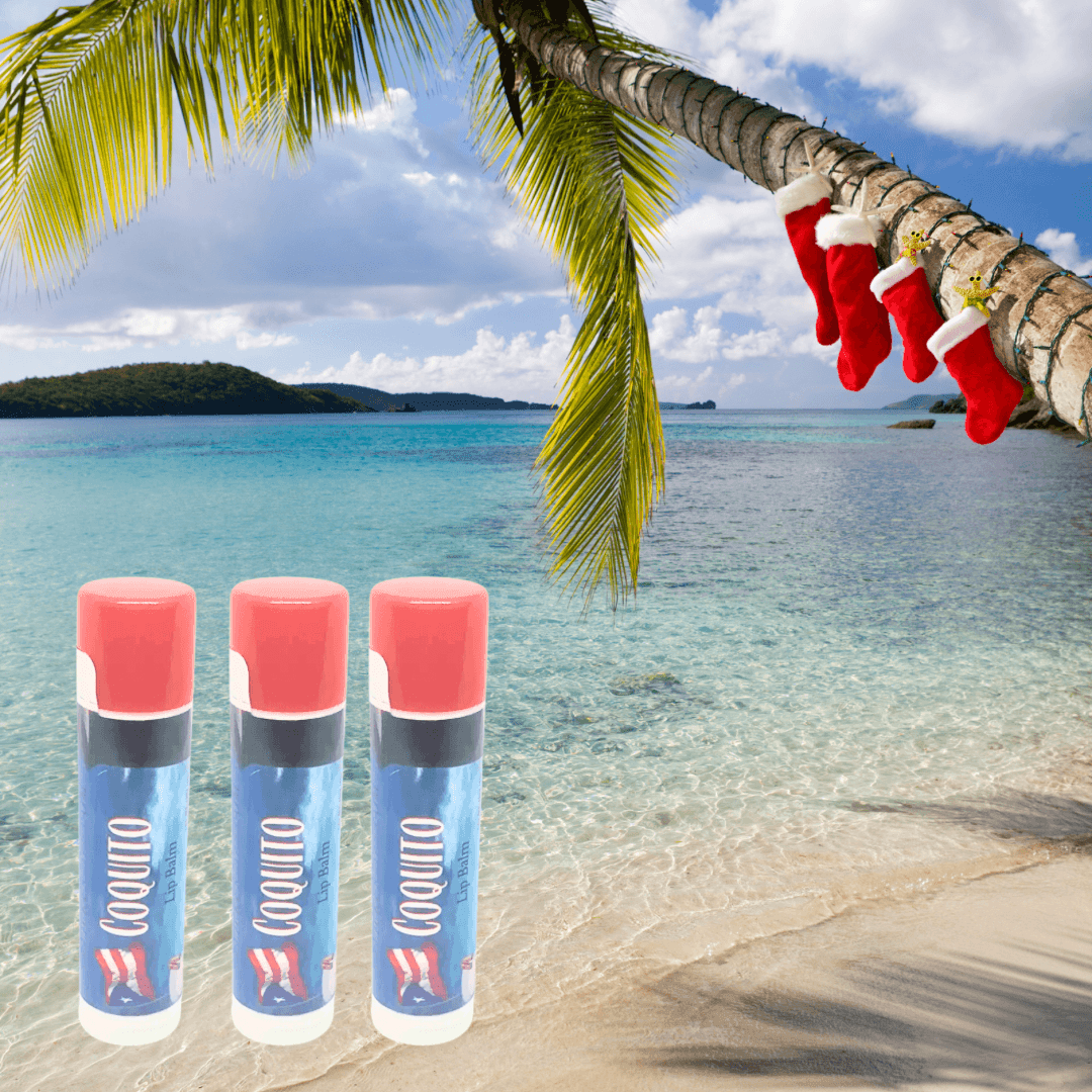 Natural lip balm - Coquito Lip Balm 3 pack Natural Coconut, Vanilla & Cinnamon Lip Care