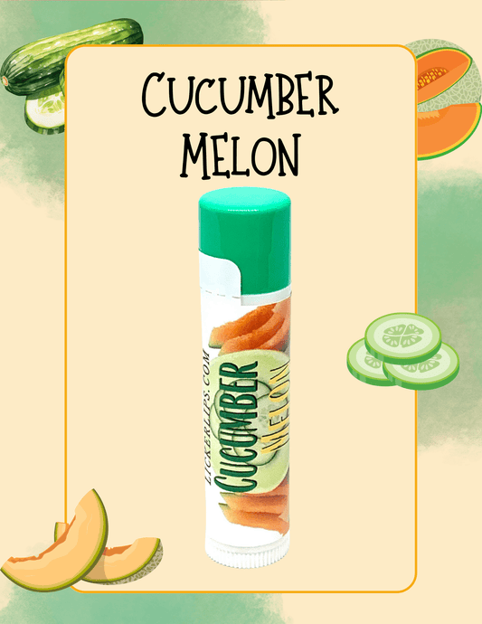 Natural nut free lip balm - Lick 'er Lips Lip BalmCucumber Melon Lip Balm - All Natural Fresh Scent Lip Care