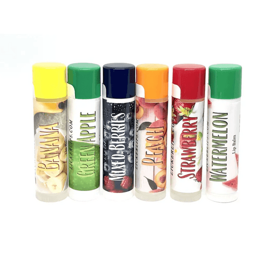 Natural nut free lip balm - Lick 'er Lips Lip BalmFarmer’s Market Lip Balm 6 - Pack – Fresh, Fruity, and Naturally Sweet