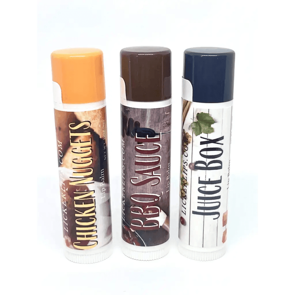 Natural nut free lip balm - Lick 'er Lips Lip BalmFood Truck Lip Balm Pack - Handmade in Small Batches