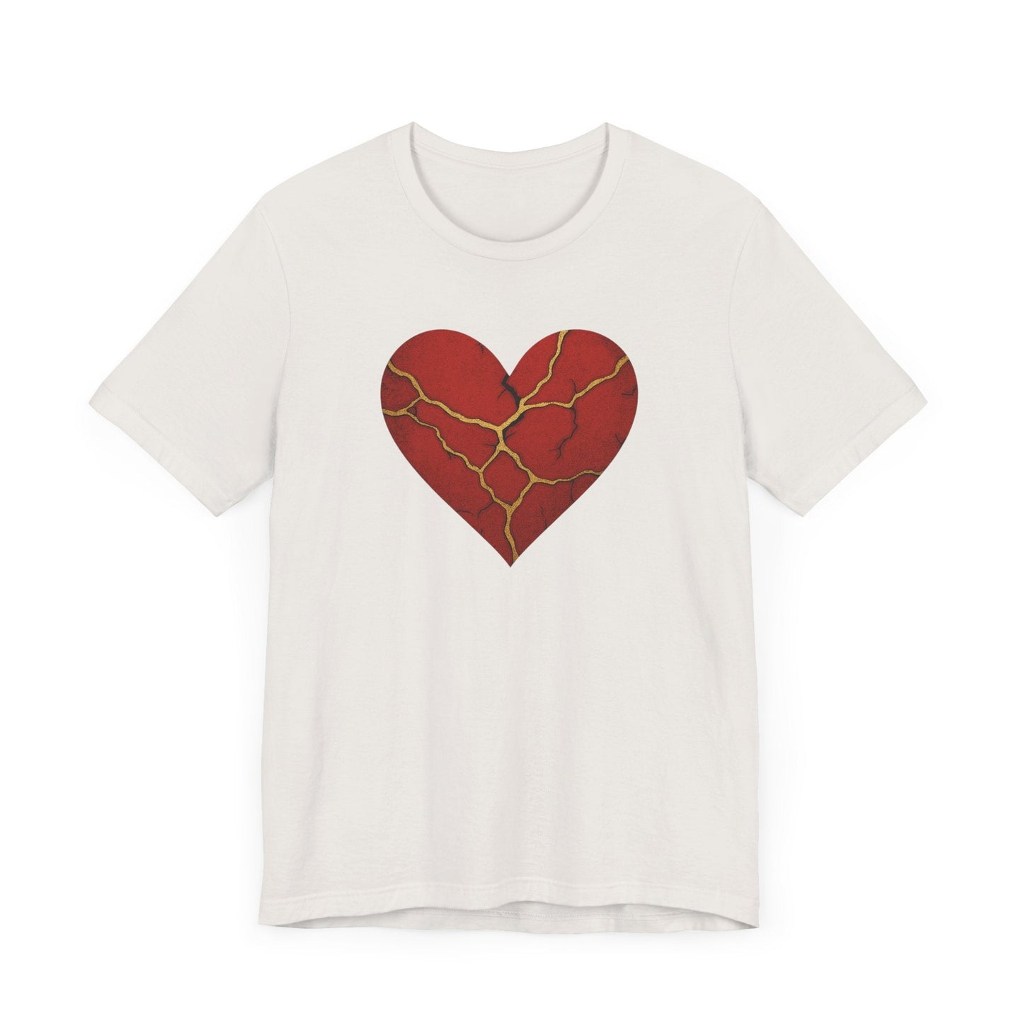 Kintsugi Heart Tee | Unisex Jersey Short Sleeve Shirt, Self - Care Apparel, Emotional Healing Fashion, Casual