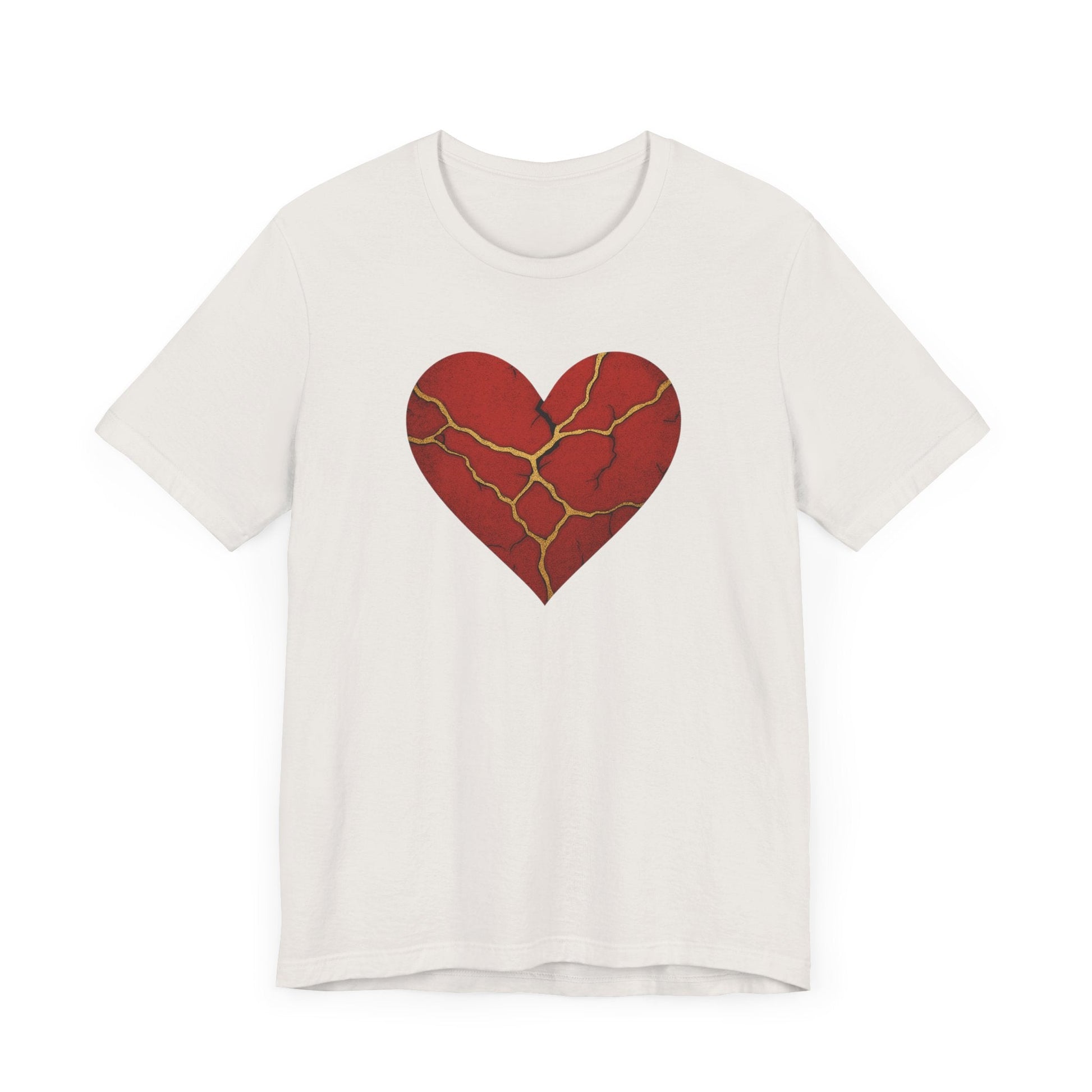 Kintsugi Heart Tee | Unisex Jersey Short Sleeve Shirt, Self - Care Apparel, Emotional Healing Fashion, Casual