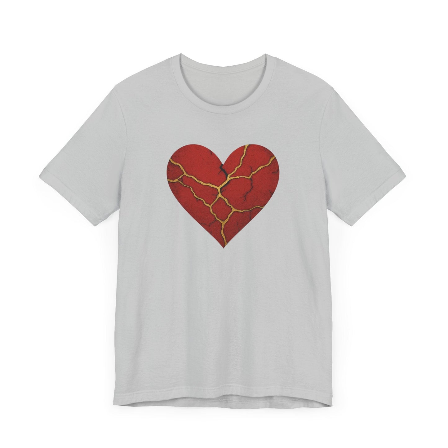 Kintsugi Heart Tee | Unisex Jersey Short Sleeve Shirt, Self - Care Apparel, Emotional Healing Fashion, Casual