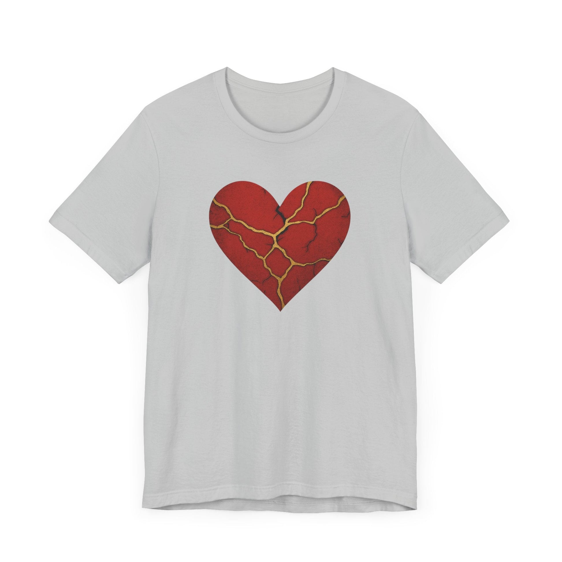 Kintsugi Heart Tee | Unisex Jersey Short Sleeve Shirt, Self - Care Apparel, Emotional Healing Fashion, Casual