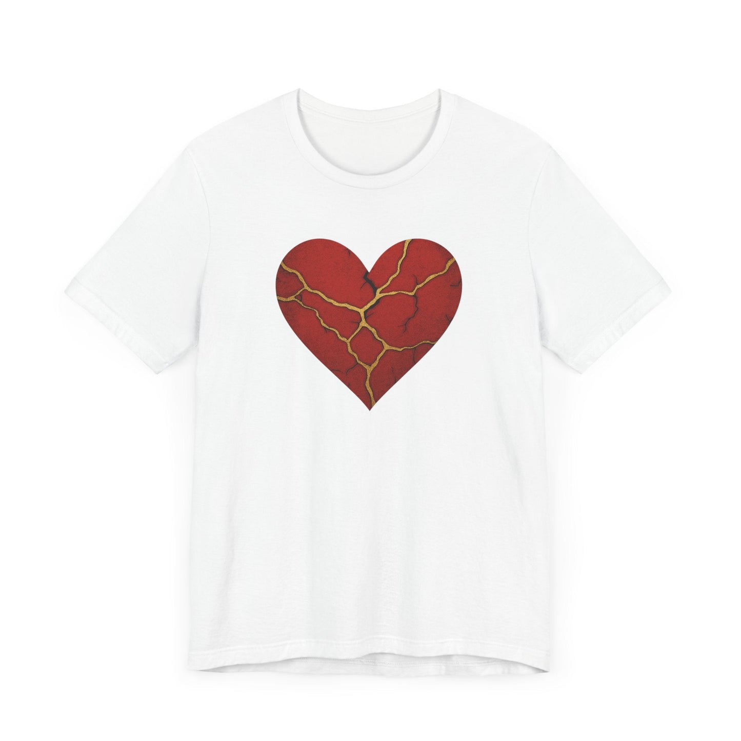 Kintsugi Heart Tee | Unisex Jersey Short Sleeve Shirt, Self - Care Apparel, Emotional Healing Fashion, Casual