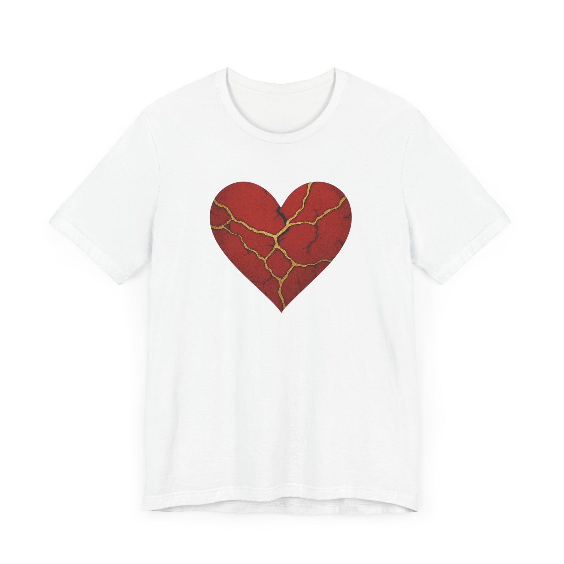 Kintsugi Heart Tee | Unisex Jersey Short Sleeve Shirt, Self - Care Apparel, Emotional Healing Fashion, Casual