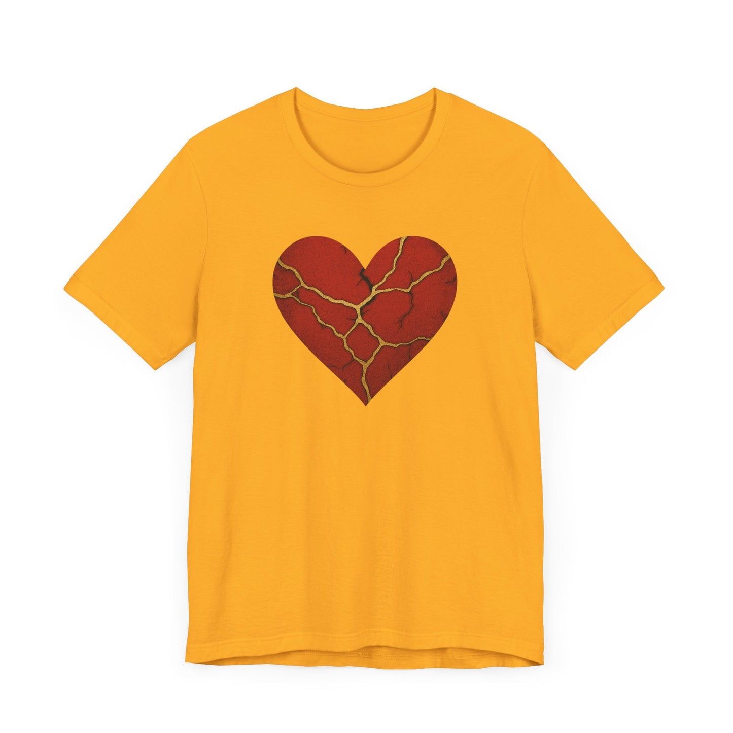 Kintsugi Heart Tee | Unisex Jersey Short Sleeve Shirt, Self - Care Apparel, Emotional Healing Fashion, Casual