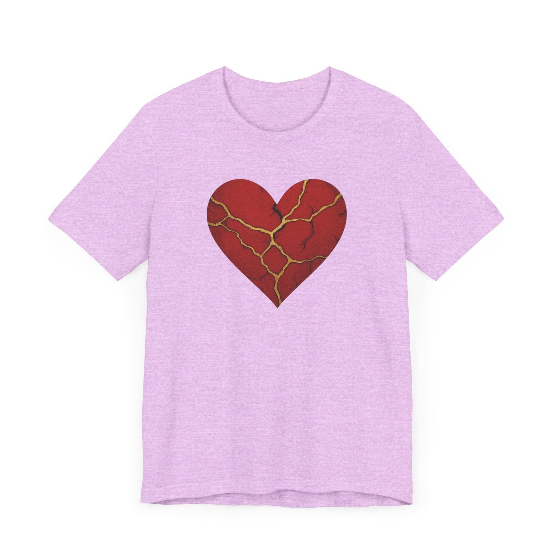 Kintsugi Heart Tee | Unisex Jersey Short Sleeve Shirt, Self - Care Apparel, Emotional Healing Fashion, Casual