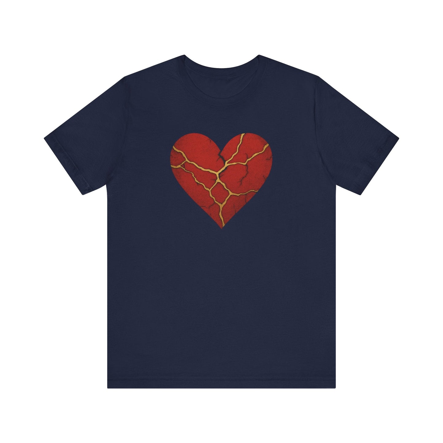 Kintsugi Heart Tee | Unisex Jersey Short Sleeve Shirt, Self - Care Apparel, Emotional Healing Fashion, Casual