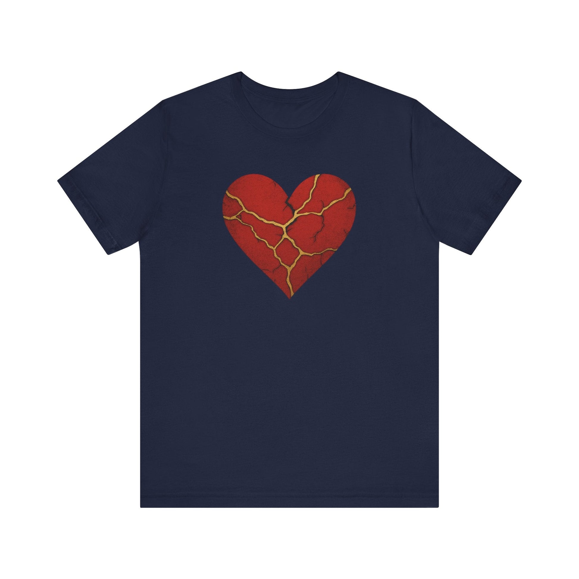 Kintsugi Heart Tee | Unisex Jersey Short Sleeve Shirt, Self - Care Apparel, Emotional Healing Fashion, Casual