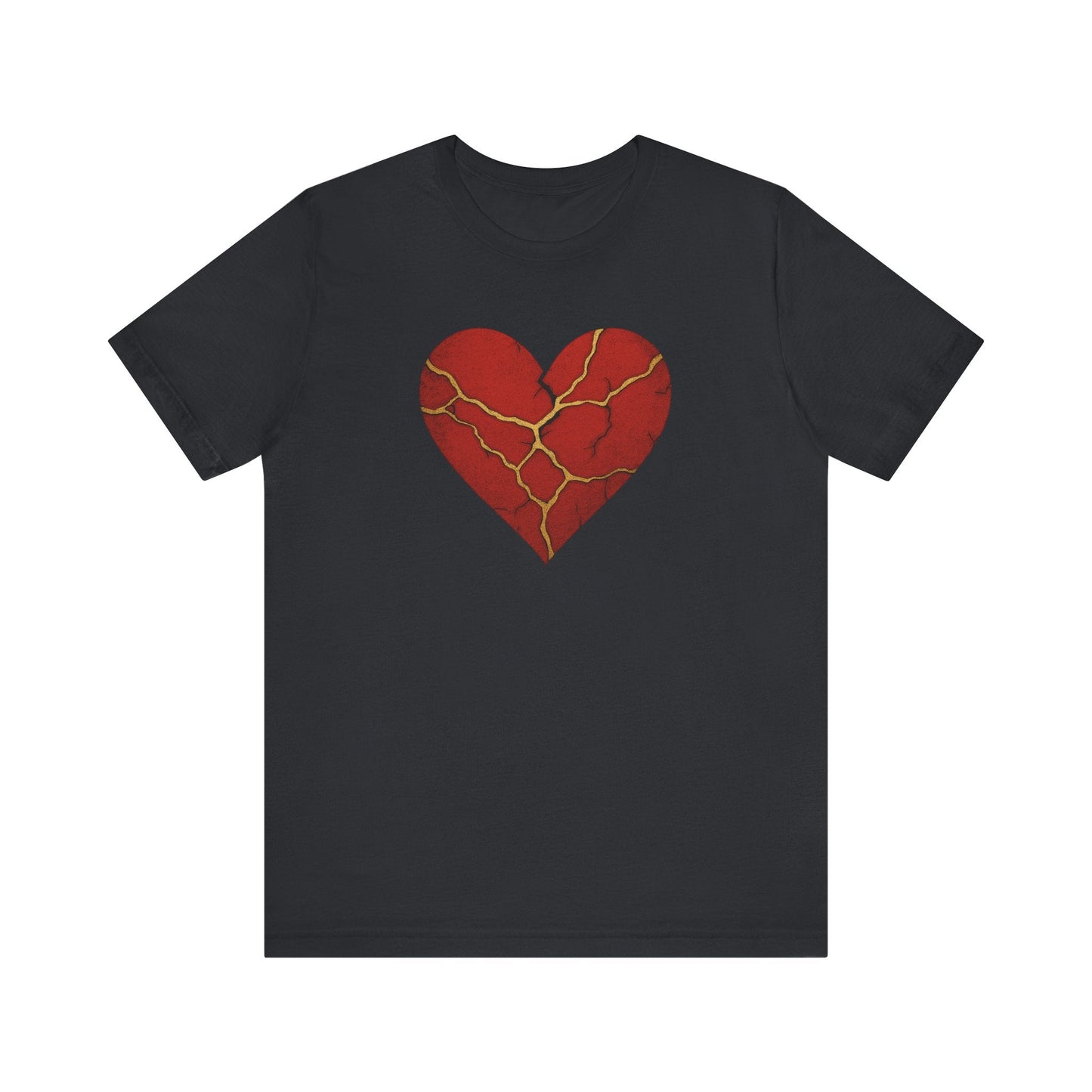 Kintsugi Heart Tee | Unisex Jersey Short Sleeve Shirt, Self - Care Apparel, Emotional Healing Fashion, Casual