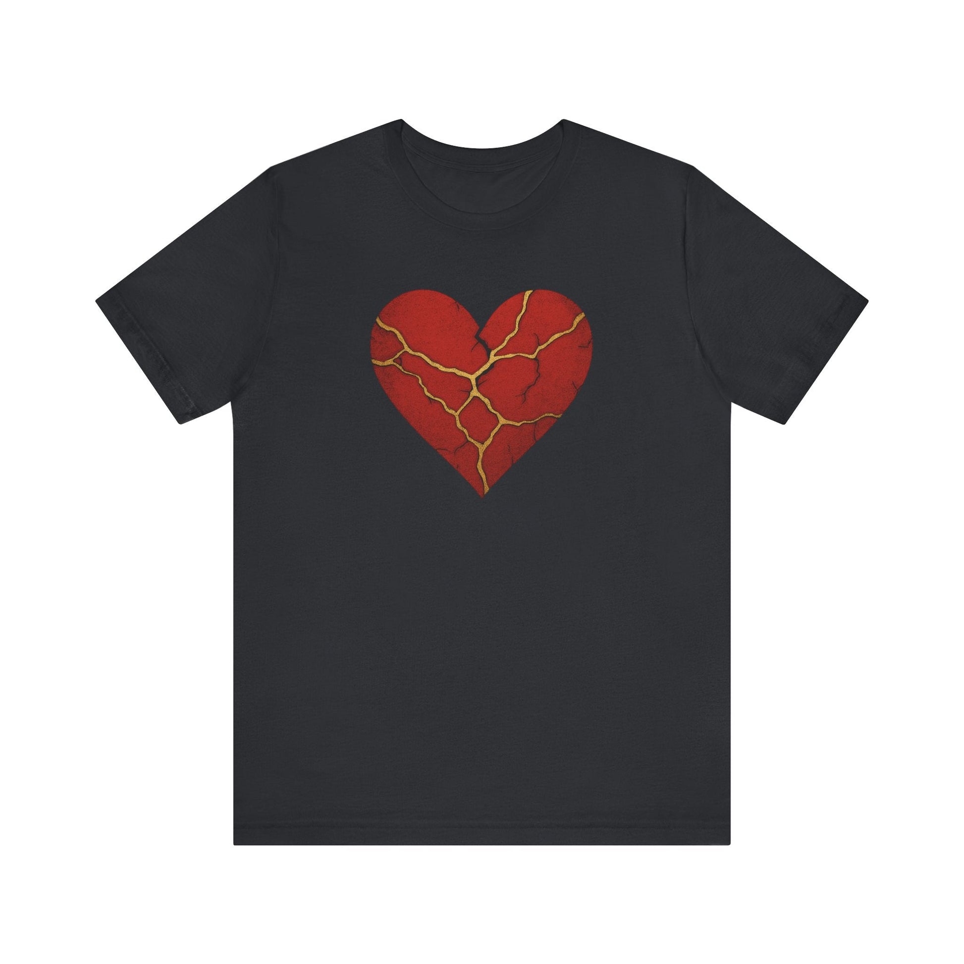 Kintsugi Heart Tee | Unisex Jersey Short Sleeve Shirt, Self - Care Apparel, Emotional Healing Fashion, Casual