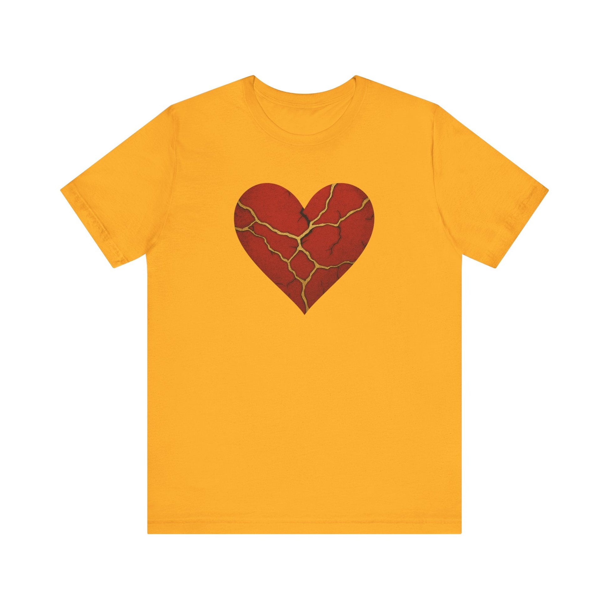 Kintsugi Heart Tee | Unisex Jersey Short Sleeve Shirt, Self - Care Apparel, Emotional Healing Fashion, Casual