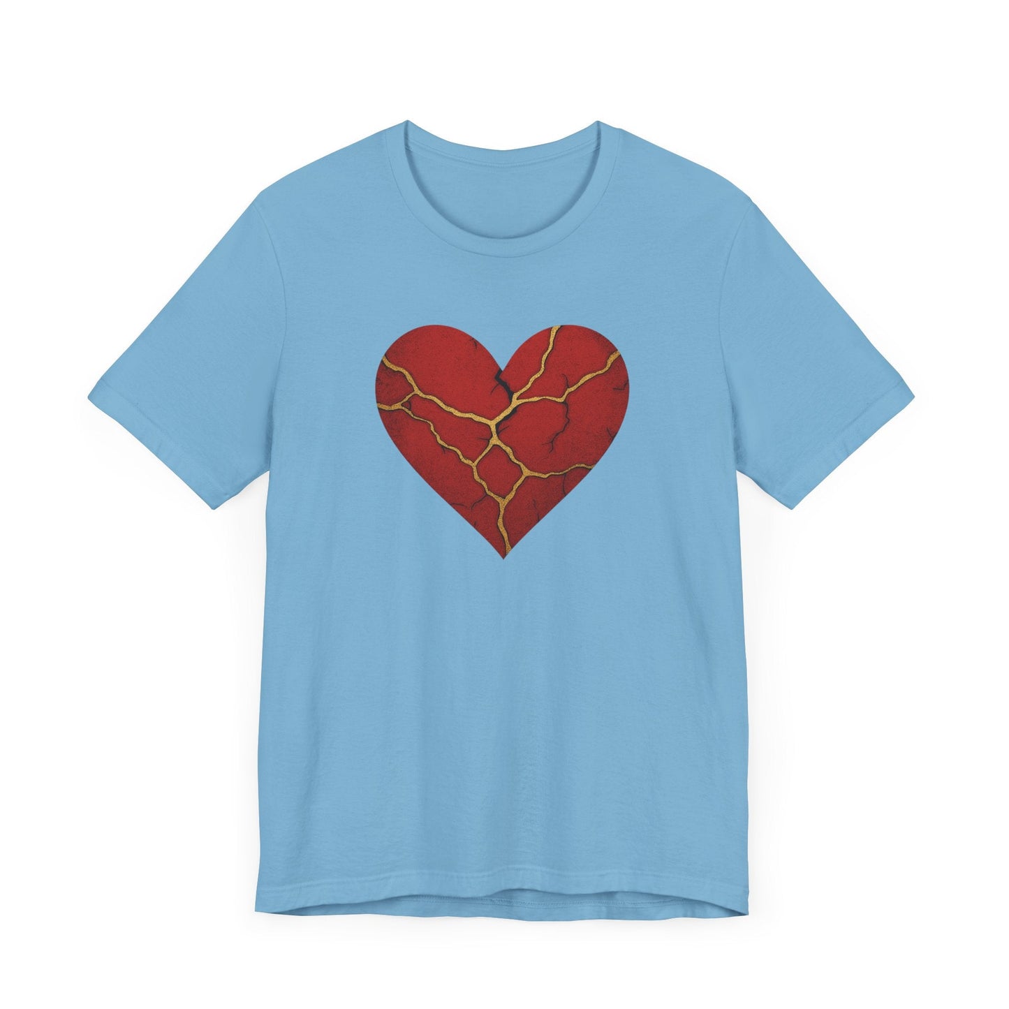 Kintsugi Heart Tee | Unisex Jersey Short Sleeve Shirt, Self - Care Apparel, Emotional Healing Fashion, Casual
